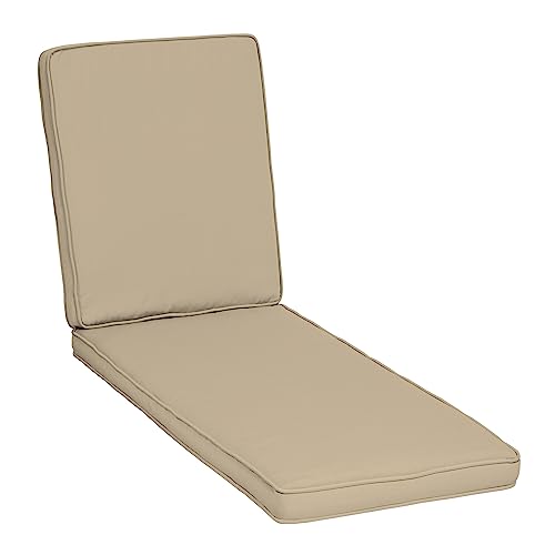 Arden Selections Oasis Outdoor Chaise Lounge Cushion 47 X 23, Desert Tan #TOP17