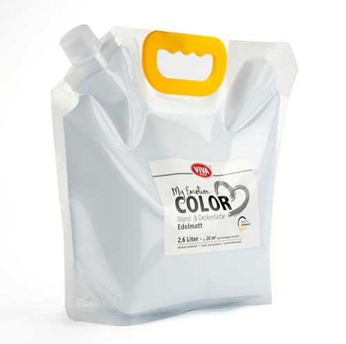 Viva Decor My Emotion Color 2,6 Liter - Sanfte Gelassenheit - Hellblaue, Matte Wand- & Deckenfarbe, Hohe Deckkraft, Geruchsneutral &Tropfarm. Innenfarbe für Wohnzimmer, Schlafzimmer & Kinderzimmer