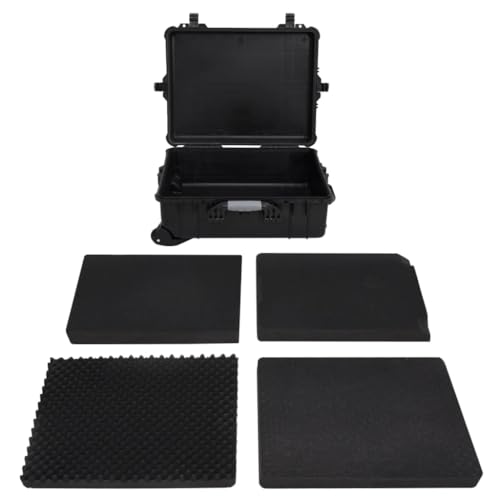 Eleganz Maleta de viaje con ruedas, color negro, 63 x 50 x 23 cm, polipropileno, ligera, resistente y a prueba de salpicaduras, ideal para viajes en avión y viajes de negocios