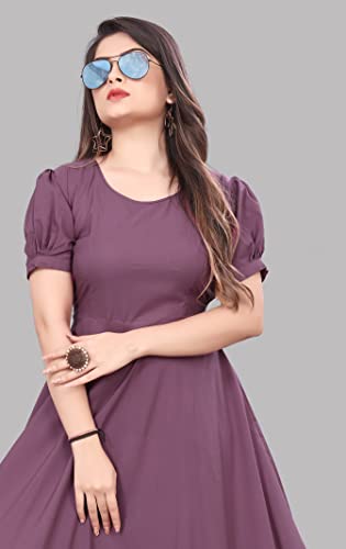 Image of NEW Aline Maxi Dress for Women in Purple Color
