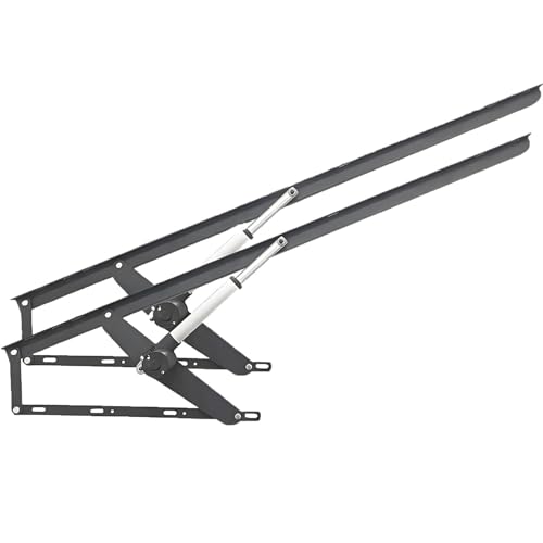 HaiZethonic Mecanismo Elevación Cama Eléctrico,Barra Elevación Plegable,con Control Remoto,Ahorro Espacio,Caja Almacenamiento Y Base Diván Black-150cm/59.06in