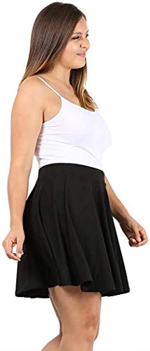 Image of FRAULEIN Midi Skirts Plus Size Pull on Closure Above Knee Length Flared and Trendy