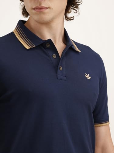 Image of WROGN Men's 100% Cotton Polo T-Shirt | Solid Style | Slim Fit