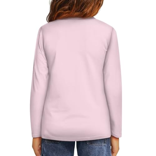 Image of Long Sleeve Shirts for Girls Casual Crewneck Tops Fall Winter Outfits for 3-16 Years Old
