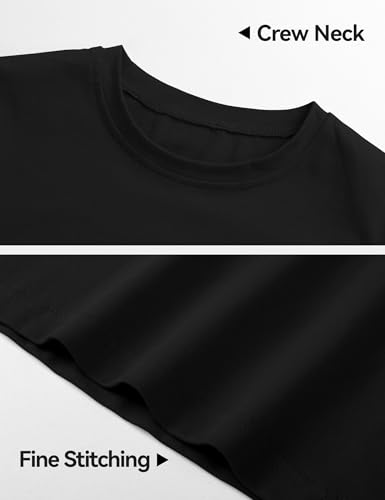Image of KEREDA Girls Long Sleeve Shirts Cotton T-Shirts Basic Tees for Kids Tops