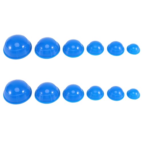 Lonrtesw 12 Piezas de Ventosas Azules de Cuidado de Ventosas de Silicona Ventosa de Masaje