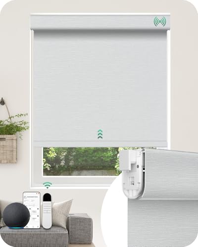 Allesin No Drill Motorized Blinds with Remote | Rechargeable Smart