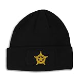Custom Patch Beanie Constable Police B Embroidery Acrylic Skull Cap Hats for Men & Women Black Design Only