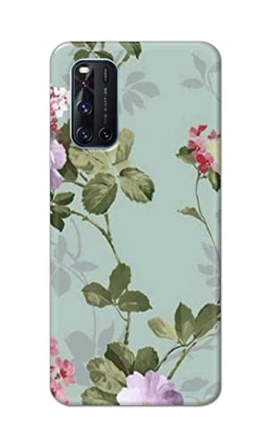 Image of Printed Hard Back Cover Case for Vivo V19 Back Cover (Floral Painting) -702