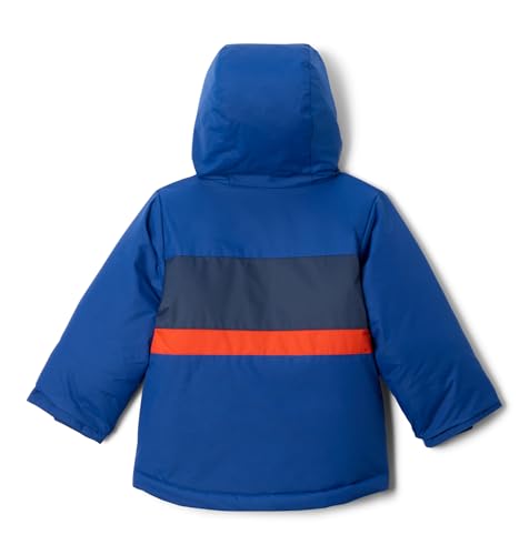 Columbia Toddler Unisex Valley Runner II Jacket, Mountain Blue/Collegiate Navy/Spicy, 3T2