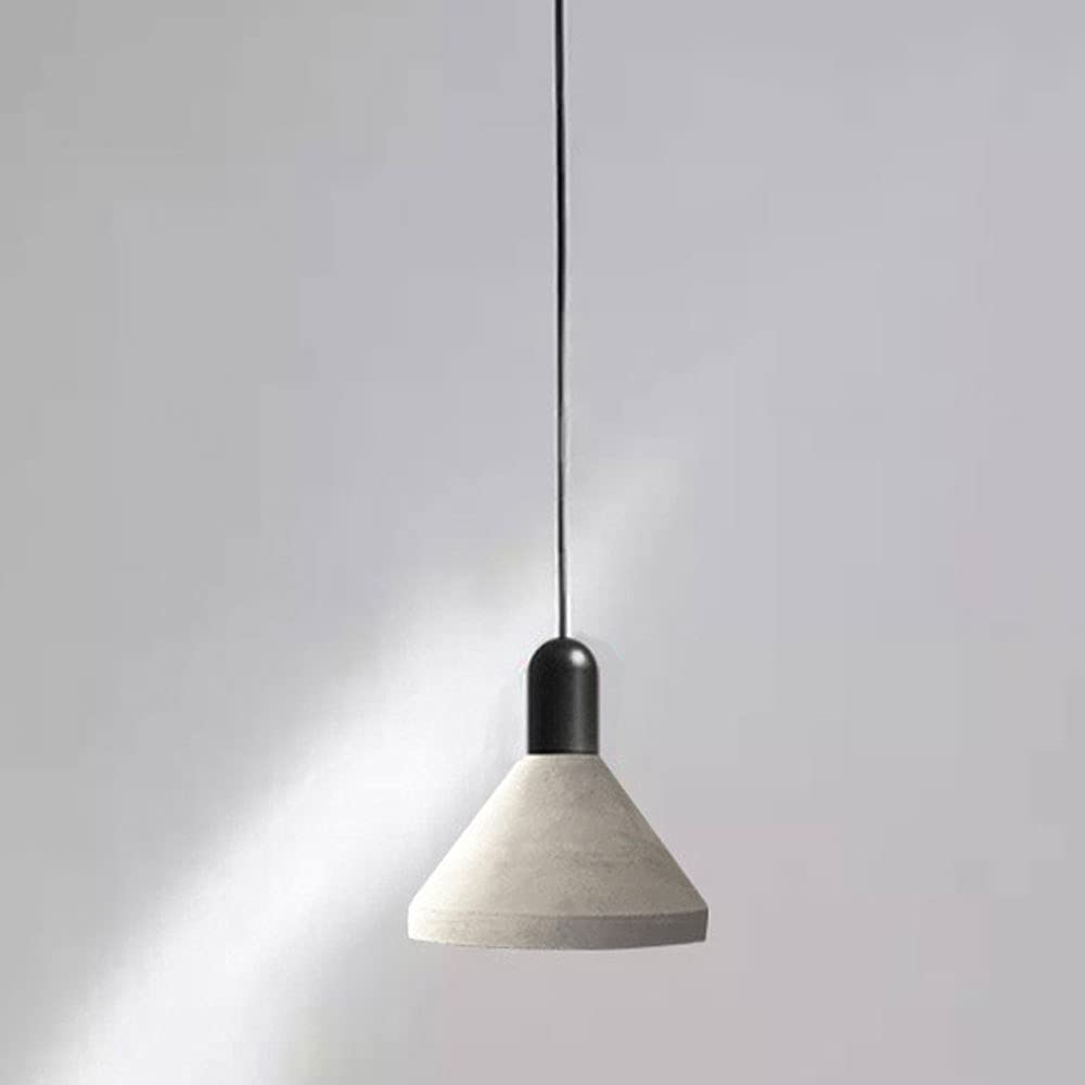Suspension E27 béton luminaire industriel bois réglable pour plafond salon