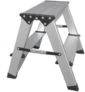 Stołek drabinkowy 2/3 warstwowy antypoślizgowy stołek metalowy stołek do użytku domowego podnóżek do mycia stołek do przechowywania prezent (kolor: srebrny, rozmiar: 3737 cm)