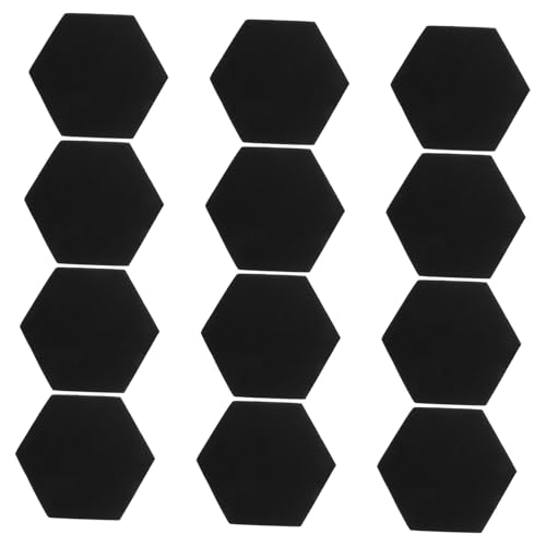Kisangel 12 piezas paneles hexagonales absorbentes de sonido con adhesivo, aislamiento acústico decorativo para reducción de ruido en paredes para uso en hogar, estudio y oficina miniatura 1