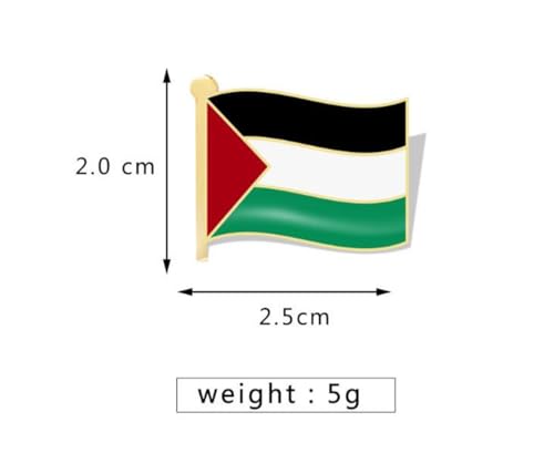 zhanghaoran 7 Pieces Palestine Flag Lapel Pin Set Palestinian Flag Pins Support Palestine Badge Hat Clothing Backpack2