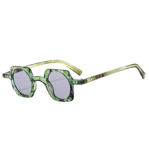 Lunettes de soleil de forme ronde verres solaires de couleur verte