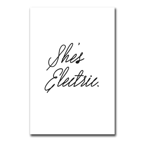 Image of GEORHJ Canvas Painting Poster and Print Pictures She's Electric Art Print Kitchen and Dining Room Wall Decoration 8x12inch