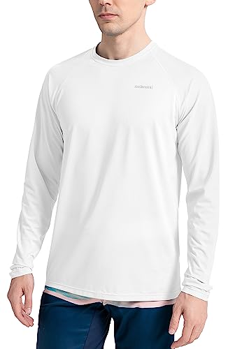 UPF50+ Rash Guard for Men - Long Sleeve Sun Shirts for Men Sun Protection Breathable Quick Dry Fishing Shirt
