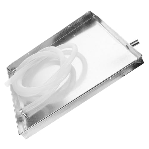 FONDOTIN Artefacto De Bandeja De Agua De Aire Acondicionado Bandeja De Goteo Prueba De Fugas Con Tubo De Salida De Agua Accesorio Recoger Goteo Exteriores