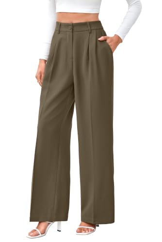 FUNYYZO Wide Leg Dress Pants for Women Work Slacks Business...