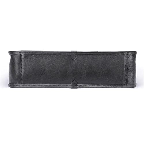 Porte-documents en cuir véritable pour homme élégant et rigide