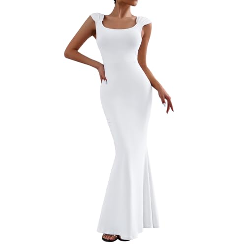 Image of ODIZLI Long Bodycon Dresses For Women Sexy Sleeveless Dress Cap Sleeve Maxi Cami Dresses for Women