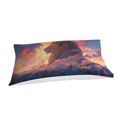 Parure de lit lion 135x200 de qualité supérieure avec impression 3D haute définition durable - 3