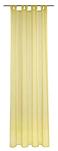 Deko Trends Tenda ad Occhielli, Tessuto, Giallo, 245 x 144 cm