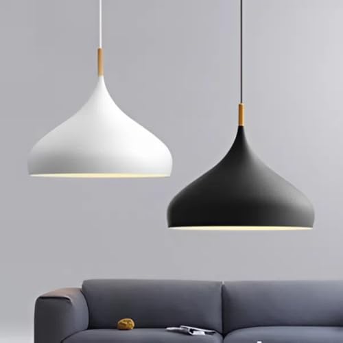 Image of twixle Aluminium Ceiling Light, Circular Shape Hanging Light for Dining Table, Living Room, Bedroom, Restaurant, Office, Cafe, White Pendant Lamp (White Pendant) (Pack of 1) (Without Bulb)