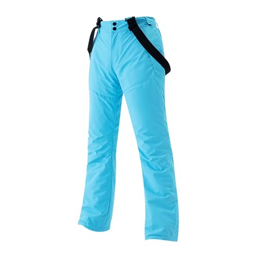 Generisch Conjunto de pantalones de esquí para hombre, traje de nieve, pantalones de invierno, ropa de snowboard para actividades al aire libre, azul, XXL