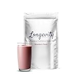 Longevity Wellness | Longevity All-in-One Nutritional Shake Mix | Complete Daily Nutrition with Protein, Vitamins & Minerals, & More | 30 Servings | Strawberry