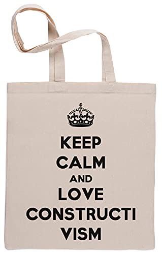 Keep Calm And Love Constructivism Sac à Provisions Réutilisable Shopping Bag Beige