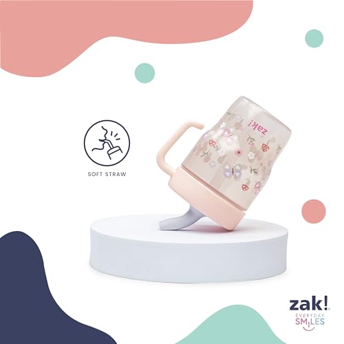 Image of Zak Designs Springtime Capri 10oz Leak-Proof Toddler Straw Cups, 2-Pack