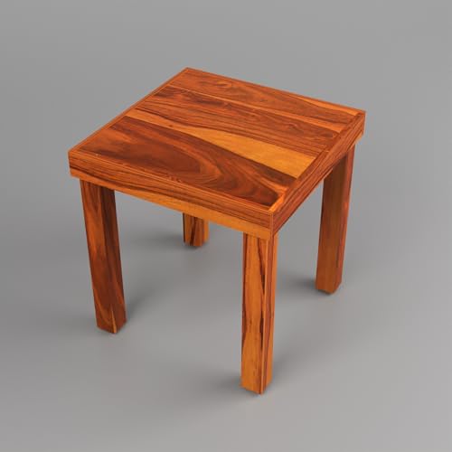 Image of Solid Sheesham Wood 2 Seater Dining Table Set with Chairs for Dining Room | Living Room | Home & Office | Hotels Restaurant & Cafe (2 Seater, Honey Finish)