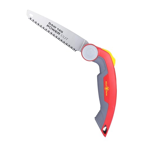 Wolf-Garten PC145FS Power Cut Folding Pruning Saw Tree Care Tool, Red, 67x3.2x3 cm