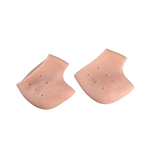 NOLITOY Protective Foot Socks Silicone Gel Heel Moisturizing Foot Care for Cracked Skin Comfortable Elastic for Women (Black)