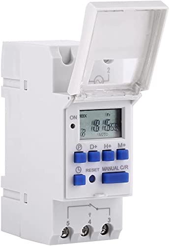 👏Timer presa elettrica digitale Adatto a montaggio su guida DIN, guida DIN non inclusa.