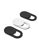 Webcam Cover Slider by Senhomtog [3 Pack] 0.027in Ultra Thin Web Camera Cover for Laptop, Desktop, Macboook Pro, iMac, Computer, Smartphone, Protect Your Privacy and Your Digital Life(2Black+1White)