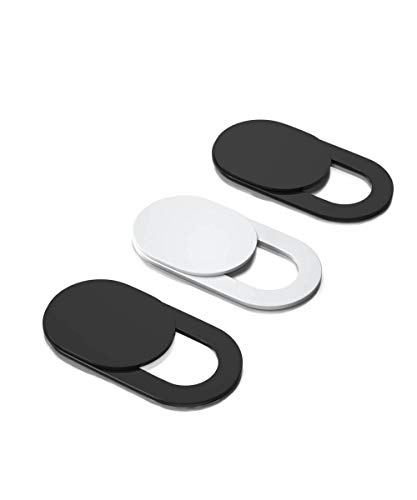 Camera Cover Slide, Webcam Cover Slider, Smartphone Webcam Sticker, Laptop Camera Cover (3 Pack (2 Black+1 White))