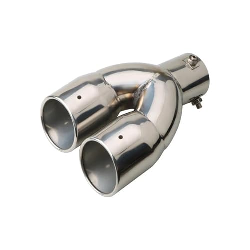 Silencieux voiture double sortie chromé 63mm embout d'échappement haut de gamme