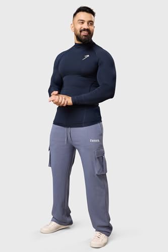 Image of Men Full Sleeves Slim Fit Compression High Neck Sports and Gym Tshirt