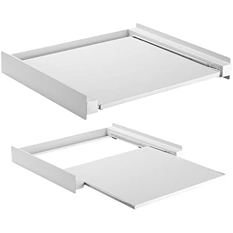 Maclean MC-890 Universeller Verbindungsrahmen mit Ausziehplatte für 60x53 cm Waschmaschinen oder Trockner Platzsparend Zwischenbaurahmen bis 60kg Cover