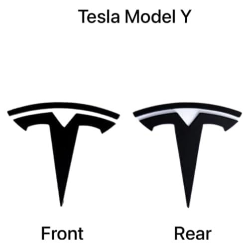 Model Y Badge Emblem - Front Hood and Rear Trunk Replacement Logo for Tesla Model Y - 3D Metal Emblem Set (2 Pieces, Black) - Image 3