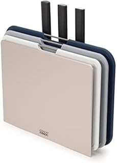 Joseph Joseph 60194 Nest Plus 6-Piece Knife and Chopping Board Set, Plastic , Grey