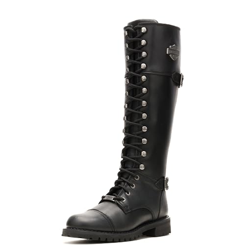 Harley-Davidson Women's Beechwood Leather Motorcycle Fashion Boot Boot, Black, 9 by Harley-Davidson - Used condition - US$90.70