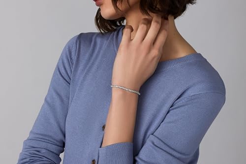 GILDED 1/2 CTtw Natural Diamond Bolo Bracelets for Women | Sterling Silver Bracelet | Fine Jewelry for Her | Timeless Design | Gift Box Included2