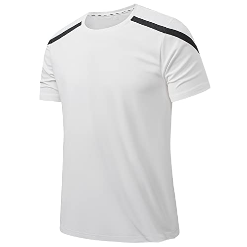 T-shirt à manches courtes Splice Skins Rash Guard - Protection solaire - Pour activités de plein air - Pour le surf, la natation, le surf, le surf, la plongée, la plage, le surf, la plage, Blanc-A.,