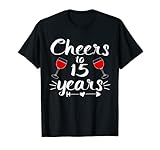 Photo Gallery cheers to 15 years 15° anniversario regalo divertente festa maglietta Photo Gallery cheers to 15 years 15° anniversario regalo divertente festa maglietta
