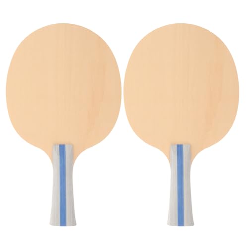 HONITANO 2 Piezas Raqueta de Tenis de Mesa de Madera sin Unidades Pala DIY Ligera para Entrenamiento de Principiantes Control Preciso para Interiores y Exteriores