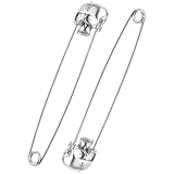 iplusmile Broche Imperdible de Calavera en Aleación Plata Cierre de Seguridad y Acolchado, 2 Piezas para Eventos de Negocios y Banquetes