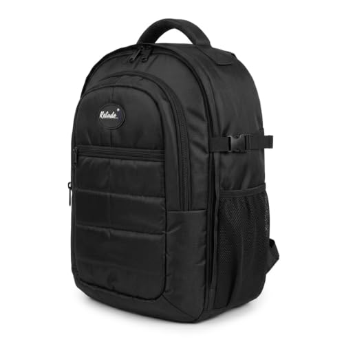 Image of J50 Waterproof Camera Backpack for DSLR & Mirrorless | Padded Dividers, Tripod Holder & Accessories Storage with Rain Cover (Black)